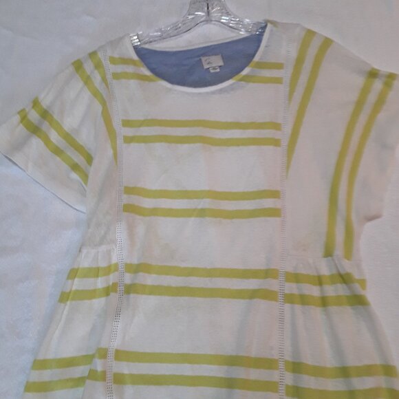 New w/o tags Beautiful Tunic Top - purchased at Anthropologie pastel yellow and - Picture 1 of 8